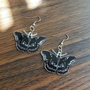 Harry Styles butterfly/moth tattoo earrings